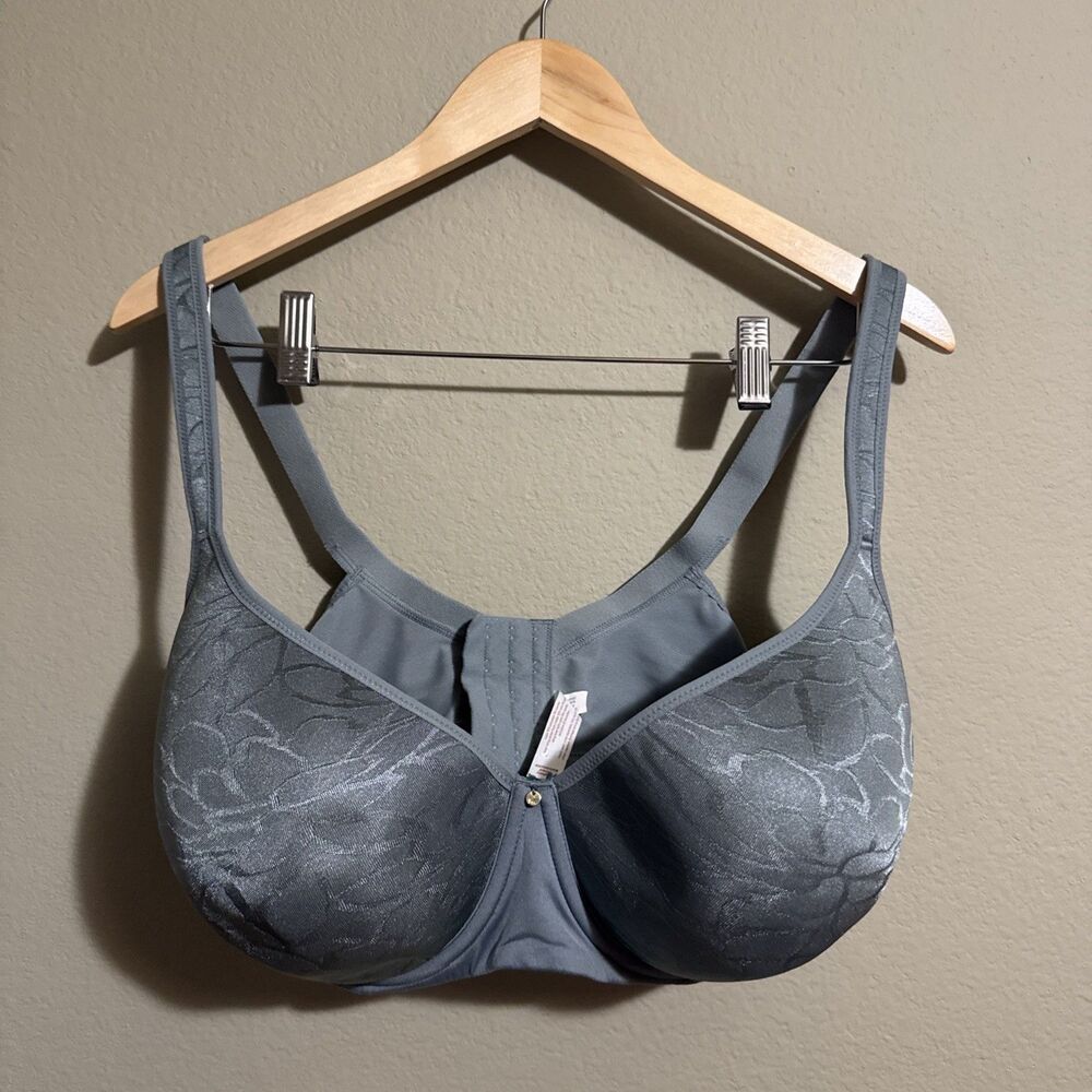 Cacique Smooth Balconette Bra 40H Light Sage Green Underwire Lightly Lined